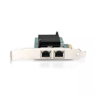 Digitus Karta Gigabit Ethernet PCI Express, dvouportová 32bitový držák s nízkým profilem, čipová sada Intel