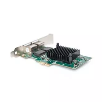 Digitus Karta Gigabit Ethernet PCI Express, dvouportová 32bitový držák s nízkým profilem, čipová sada Intel