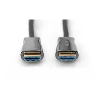 Digitus Připojovací kabel HDMI AOC s hybridním vláknem, typ A M/M, 10 m, UHD 4K@60 Hz, CE, zlatá, bl