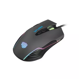Fury Herní myš Hustler, herní, 6400DPI, USB, optická, drátová, RGB, 7 tlačítek, kabel délka 1,6m, černá