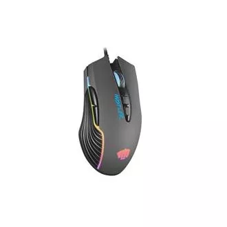 Fury Herní myš Hustler, herní, 6400DPI, USB, optická, drátová, RGB, 7 tlačítek, kabel délka 1,6m, černá