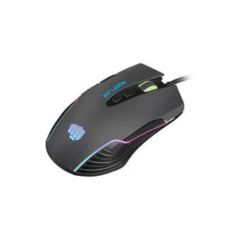 Fury Herní myš Hustler, herní, 6400DPI, USB, optická, drátová, RGB, 7 tlačítek, kabel délka 1,6m, černá