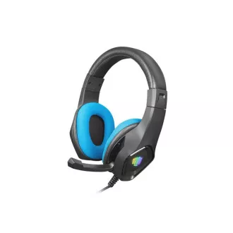 Fury Herní sluchátka s mikrofonem Phantom, drátové, RGB, USB, jack 3,5mm, kabel délka 2m, černá