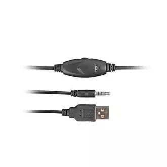 Fury Herní sluchátka s mikrofonem Phantom, drátové, RGB, USB, jack 3,5mm, kabel délka 2m, černá