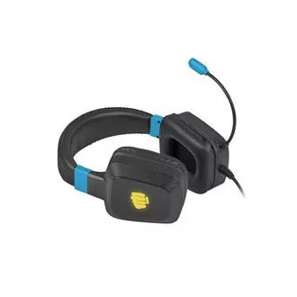Fury Herní sluchátka s mikrofonem Raptor, drátové, RGB, USB, jack 3,5mm, kabel délka 2m, černá