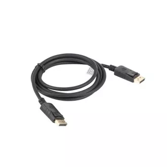 LANBERG připojovací kabel DisplayPort 1.2 M/M, 4K@60Hz, délka 1,8m, černý, se západkou, zlacené konektory LANBERG připojovací kabel DisplayPort 1.2 M/M, 4K@60Hz, délka 1,8m, černý, se západkou, zlacené konektory