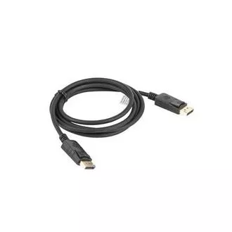 LANBERG připojovací kabel DisplayPort 1.2 M/M, 4K@60Hz, délka 1,8m, černý, se západkou, zlacené konektory LANBERG připojovací kabel DisplayPort 1.2 M/M, 4K@60Hz, délka 1,8m, černý, se západkou, zlacené konektory