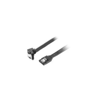 LANBERG SATA III datový kabel (6GB/S) F / F 50cm, úhlový, kovová západka, černý LANBERG SATA III datový kabel (6GB/S) F / F 50cm, úhlový, kovová západka, černý