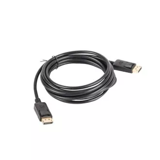 LANBERG připojovací kabel DisplayPort 1.2 M/M, 4K@60Hz, délka 3m, černý, se západkou, zlacené konektory LANBERG připojovací kabel DisplayPort 1.2 M/M, 4K@60Hz, délka 3m, černý, se západkou, zlacené konektory