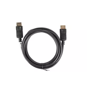 LANBERG připojovací kabel DisplayPort 1.2 M/M, 4K@60Hz, délka 3m, černý, se západkou, zlacené konektory LANBERG připojovací kabel DisplayPort 1.2 M/M, 4K@60Hz, délka 3m, černý, se západkou, zlacené konektory