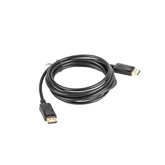 LANBERG připojovací kabel DisplayPort 1.2 M/M, 4K@60Hz, délka 3m, černý, se západkou, zlacené konektory LANBERG připojovací kabel DisplayPort 1.2 M/M, 4K@60Hz, délka 3m, černý, se západkou, zlacené konektory