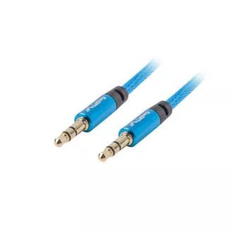 LANBERG Minijack 3.5mm M / M 3 PIN kabel 2m, modrý
