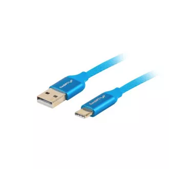 LANBERG USB-C (M) na USB-A (M) 2.0 kabel 0,5m, modrý LANBERG USB-C (M) na USB-A (M) 2.0 kabel 0,5m, modrý