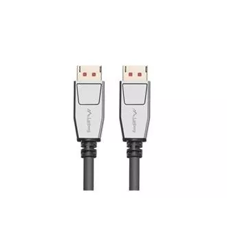 LANBERG připojovací kabel DisplayPort 1.4 M/M, 8K@60Hz, 5K@120Hz, délka 1,8m, černý, se západkou, zlacené konektory
