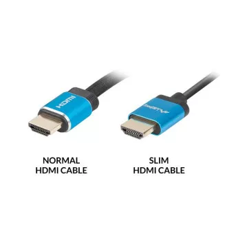 LANBERG HDMI M / M 2.0 kabel 1,8m 4K černý, slim LANBERG HDMI M / M 2.0 kabel 1,8m 4K černý, slim