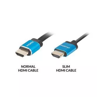 LANBERG HDMI M / M 2.0 kabel 1,8m 4K černý, slim LANBERG HDMI M / M 2.0 kabel 1,8m 4K černý, slim