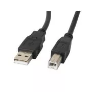 LANBERG USB - A (M) na USB - B (M) 2.0, kabel 0,5m, černý
