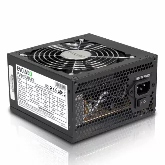 EVOLVEO Pulse 500ATX, zdroj 500W, ATX 2.2, 2× PCIe, aPFC, tichý 120mm ventilátor, 4x SATA, bulk, záruka 3 roky, černý