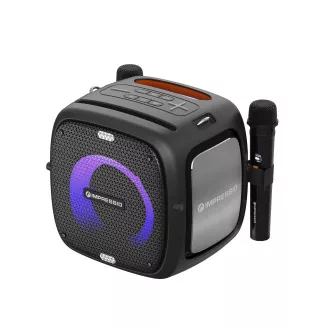 C-TECH repro Impressio Qubis, Party reproduktor, 80W, Bluetooth, SD, USB, AUX, 2x mikrofon