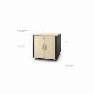 APC NetShelter Soundproof, 12U, Server Rack Enclosure, Maple APC NetShelter Soundproof, 12U, Server Rack Enclosure, Maple