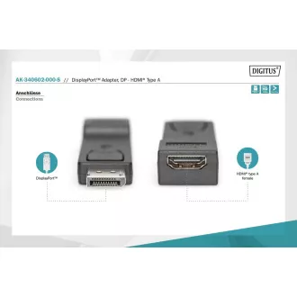 Digitus DisplayPort adapter, Displayport samec -> HDMI A samice
