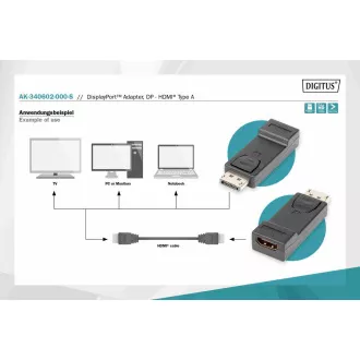 Digitus DisplayPort adapter, Displayport samec -> HDMI A samice