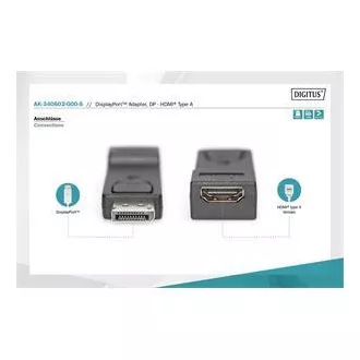 Digitus DisplayPort adapter, Displayport samec -> HDMI A samice
