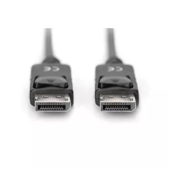 Digitus Připojovací kabel DisplayPort 1.2, DP M/M, 3,0 m, se západkou, Ultra HD 4K, bl
