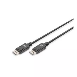 Digitus Připojovací kabel DisplayPort 1.2, DP M/M, 3,0 m, se západkou, Ultra HD 4K, bl