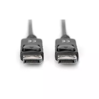Digitus Připojovací kabel DisplayPort 1.2, DP M/M, 3,0 m, se západkou, Ultra HD 4K, bl