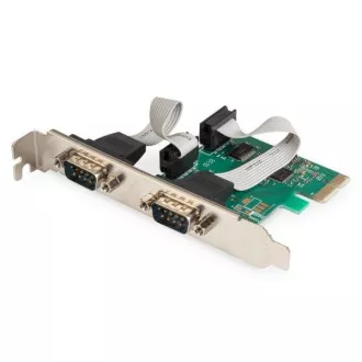 Digitus Adaptér PCI Express x1 2xseriový port, +low profile čipová sada: ASIX99100