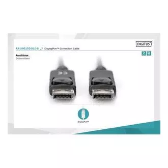 Digitus DisplayPort 1.1a. připojovací kabel 1 m, CU, AWG28, 2x stíněný