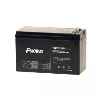 FUKAWA akumulátor FW 7,2-12 F2U (12V; 7,2Ah; faston F2-6,3mm; životnost 5let)