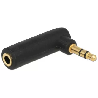 Delock audio adaptér stereo jack 3,5 mm 3 pin samec na samici pravoúhlou Delock audio adaptér stereo jack 3,5 mm 3 pin samec na samici pravoúhlou