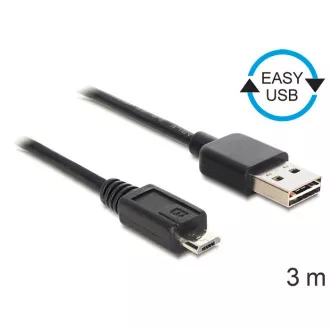 Delock kabel EASY-USB 2.0-A samec > USB 2.0 micro-B samec 3 m