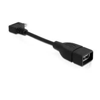 Delock Adapter USB micro-B samec pravoúhlý > USB 2.0-A samice OTG 11cm