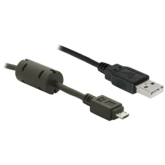 Delock kabel USB 2.0 A samec > micro-USB B samec, ferit, 2 m