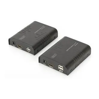 DIGITUS HDMI KVM Extender, 120 m, Full HD, 1080p přes síťový kabel (Cat 5, 5E, 6),