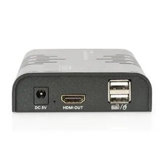 DIGITUS HDMI KVM Extender, 120 m, Full HD, 1080p přes síťový kabel (Cat 5, 5E, 6),