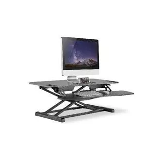 DIGITUS Stojan pro výškové nastavení pracovní plochy pro sezení/stání 95x61x11-46cm; Dolní zasuvka na klávesnice a myš