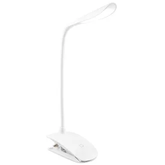 Colorway stolní LED lampa / CW-DL04FCB-W/ Integrovaná baterie / Klip na uchycení/ Bílá