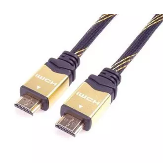 PremiumCord HDMI 2.0 High Speed + Ethernet kabel HQ, zlacené konektory, 2m