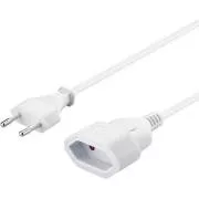PremiumCord Kabel síťový prodlužovací dvojvidlice 230V 5m bílý
