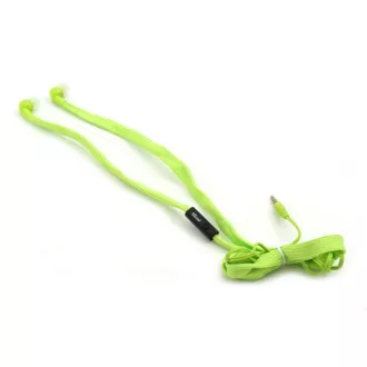 PLATINET FREESTYLE SHOELACE sluchátka s mikrofonem, zelená PLATINET FREESTYLE SHOELACE sluchátka s mikrofonem, zelená