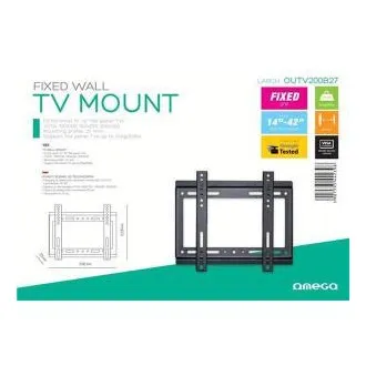 PLATINET OMEGA držák na zeď pevný pro TV, VESA 100x100, 100x200, 200x200, 25 kg PLATINET OMEGA držák na zeď pevný pro TV, VESA 100x100, 100x200, 200x200, 25 kg