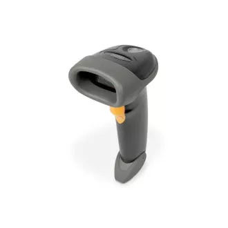 DIGITUS Ruční skener čárových kódů 2D, napájený z baterie, kompatibilní s Bluetooth a QR kódem, 200 skenů / s, s držákem
