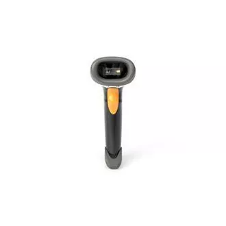 DIGITUS Ruční skener čárových kódů 2D, napájený z baterie, kompatibilní s Bluetooth a QR kódem, 200 skenů / s, s držákem