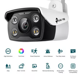 TP-Link VIGI C340(6mm) VIGI 4MPx venkovní bullet síťová kamera s plnobarevným nočním viděním