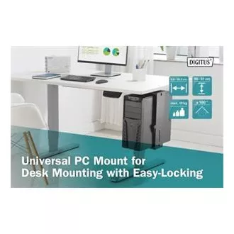 DIGITUS univerzální držák na PC pro montáž na stůl s funkcí Easy-Locking