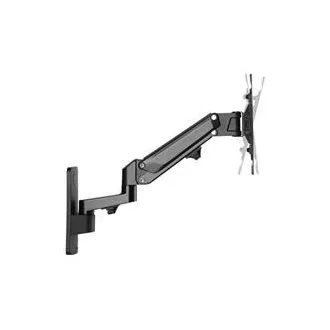 DIGITUS univerzální Nástěnný držák monitoru s jednou plynovou pružinou 43", max. 23 V kg, černý VESA 75x100